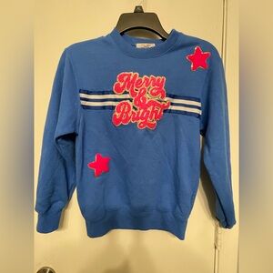 Judith March Youth Medium (10-12) Merry and Bright Christmas Sweatshirt